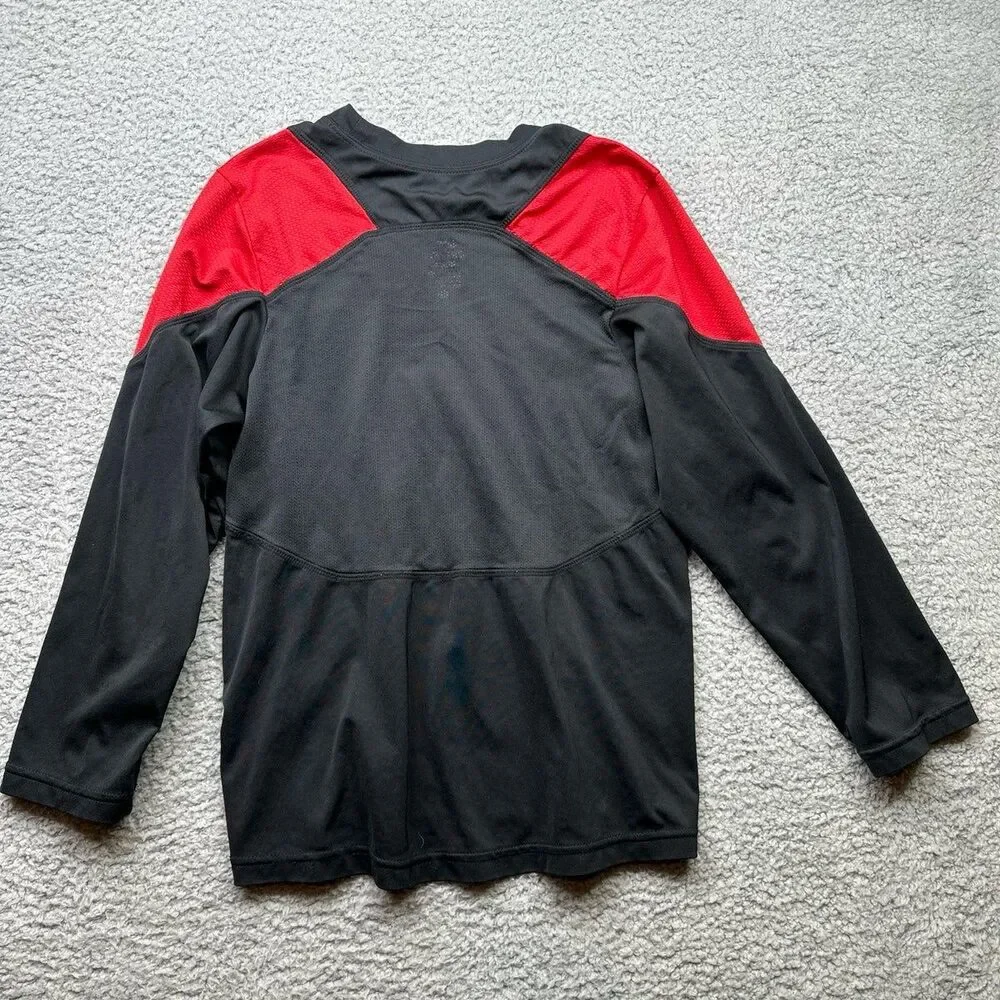 Nike Dri fit youth sz small red/black long sleeve